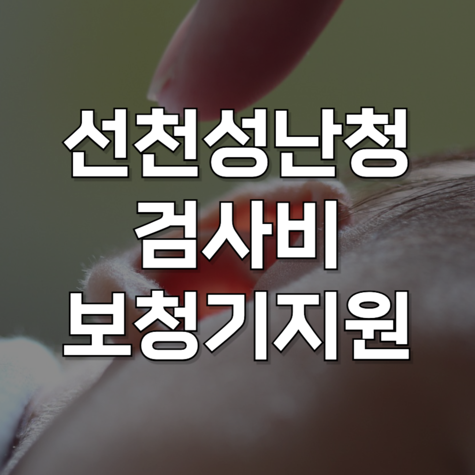 선천성 난청 조기발견! 난청 검사와 보청기 지원 조건 지금 확인하기