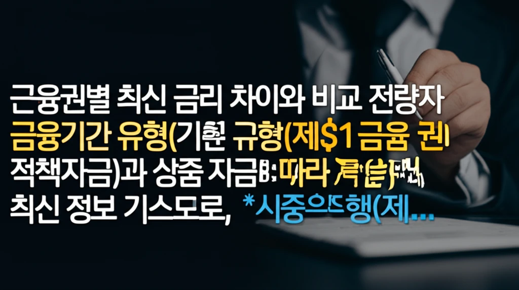 금융기관별 사업자 대출 금리 차이 S..