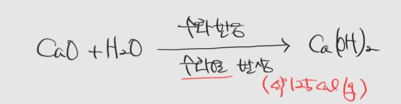 수화반응식