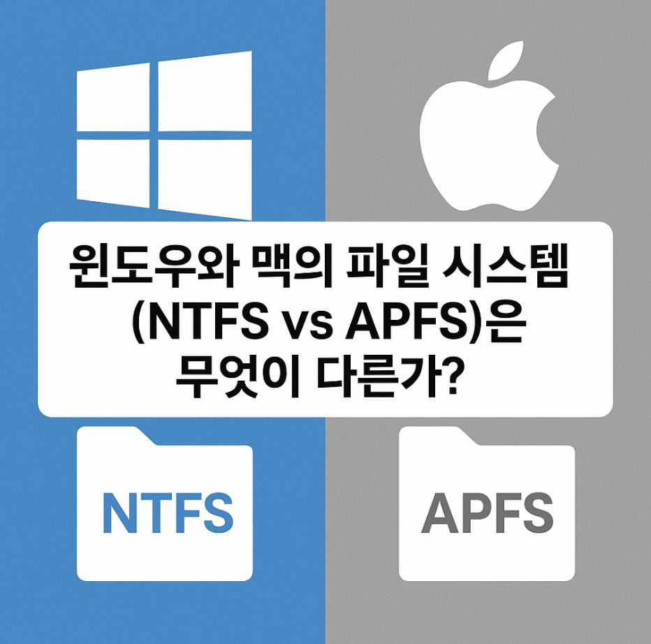 윈도우와 맥의 파일 시스템(NTFS vs APFS)은 무엇이 다른가?