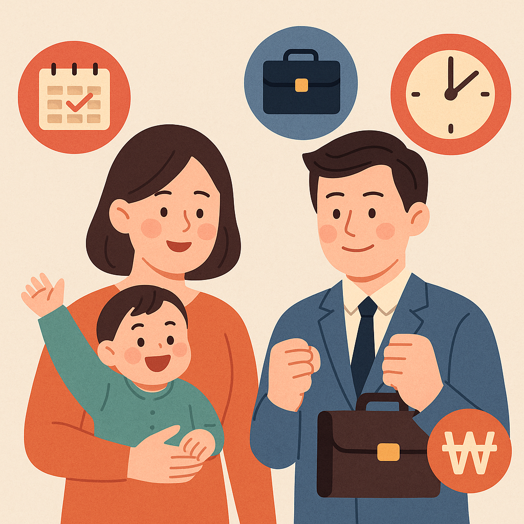 맞벌이 부부를 위한 2025 육아혜택 모음집 (feat. 육아휴직, 근로시간단축, 배우자 출산휴가)