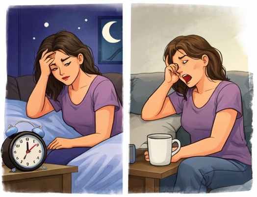 시차적응이 안되어 피곤함