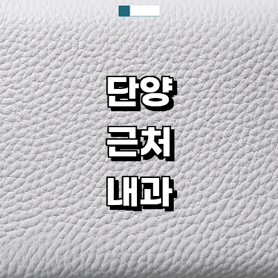 단양군 내과