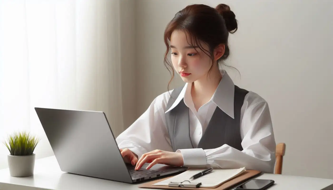 코인베이스-가입-안되는-문제를-해결하는-여성의-모습