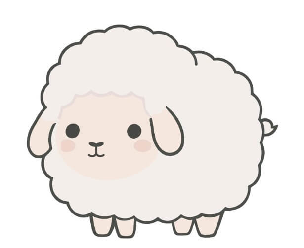 귀여운 양이 정면을 바라보는 모습