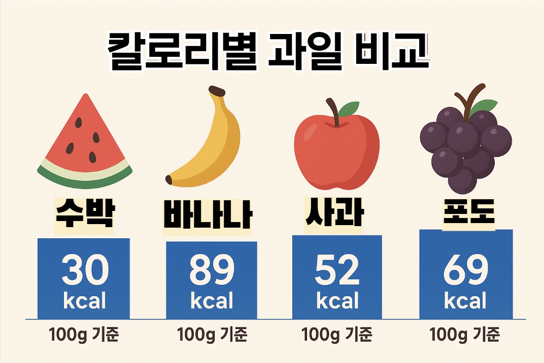 칼로리별 과일 비교표