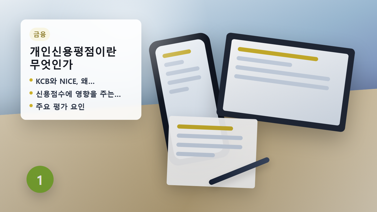 개인신용평점 무료 조회 화면 안내 이미지
