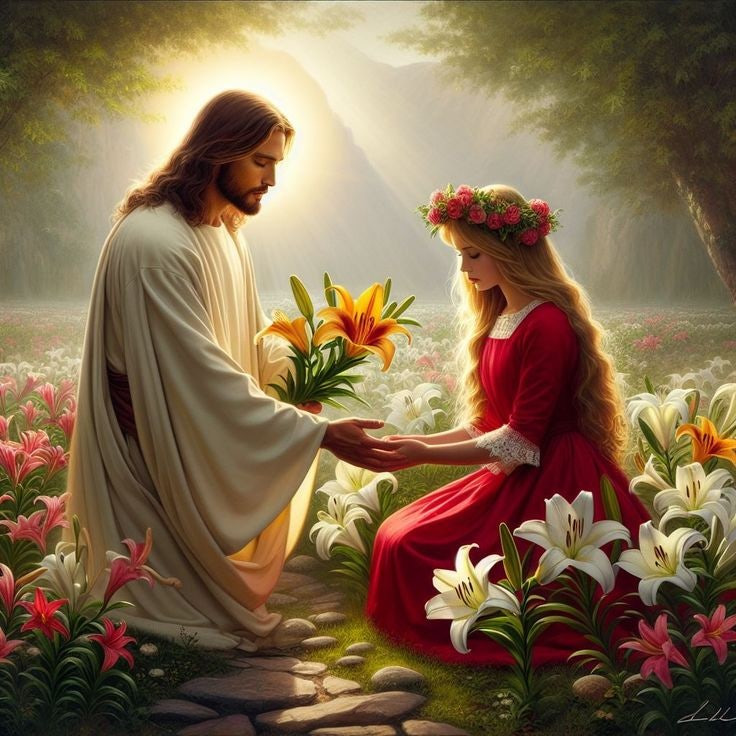 예수님과 여인 사진