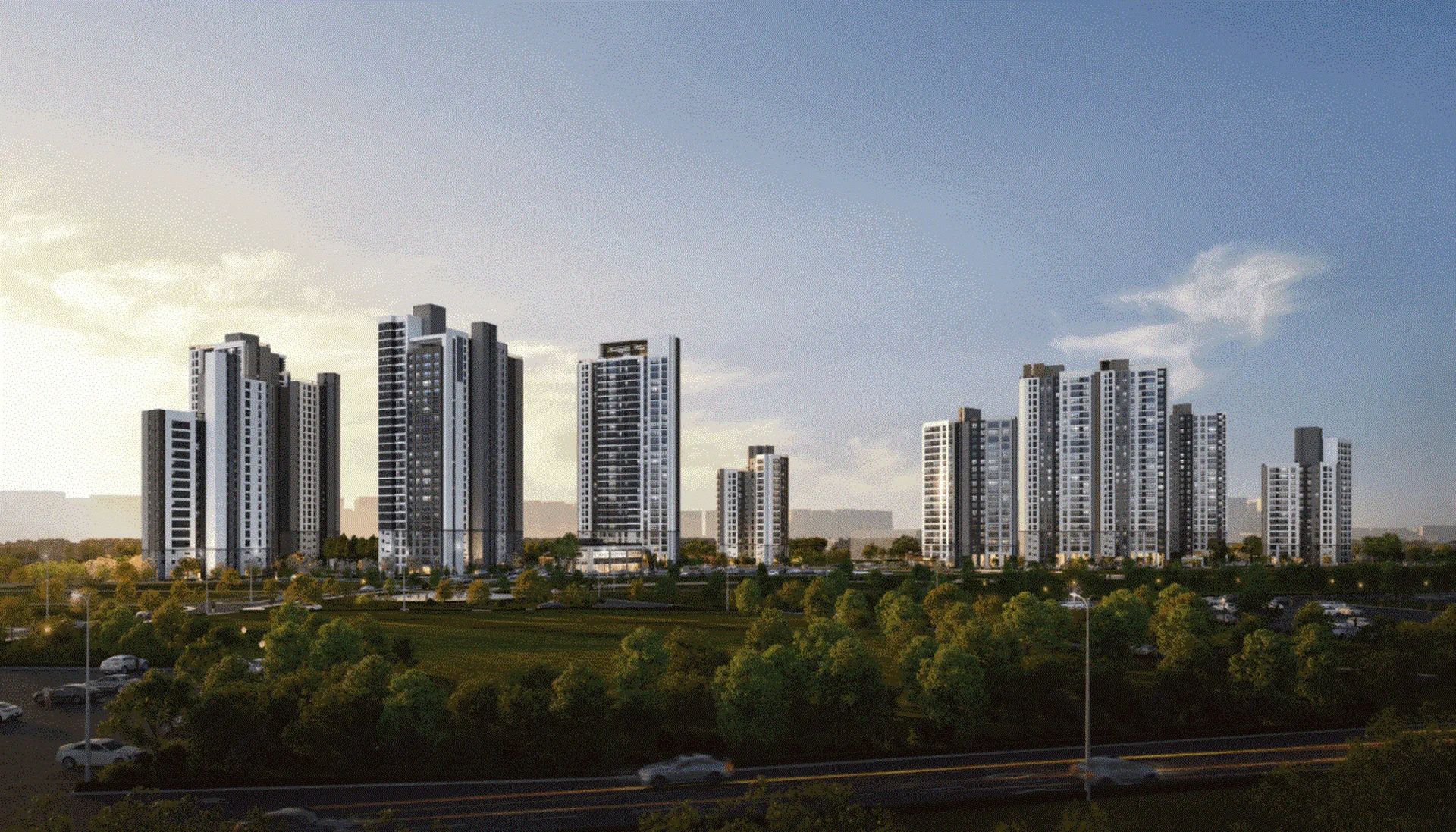 평택 브레인시티 한신더휴 외관 전경