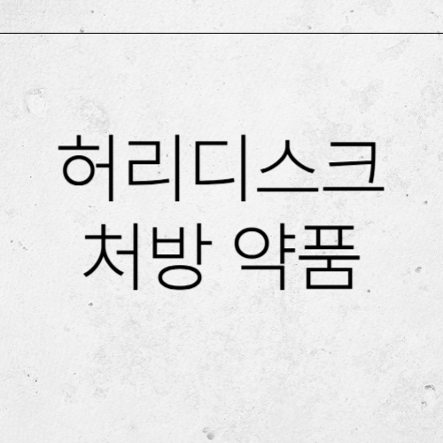 허리디스크 진통제