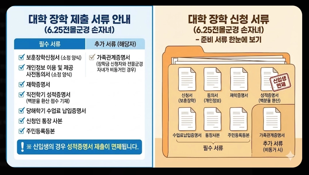 국가보훈대상자 보훈장학금 신청자격,신청방법