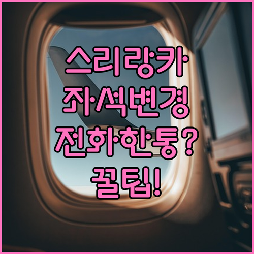 스리랑카항공 고객센터 전화로 좌석 변..