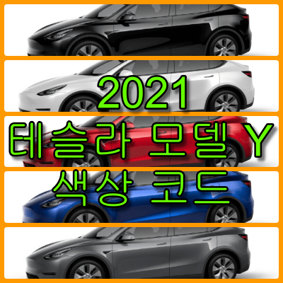 2021 테슬라 모델 Y 색상 코드