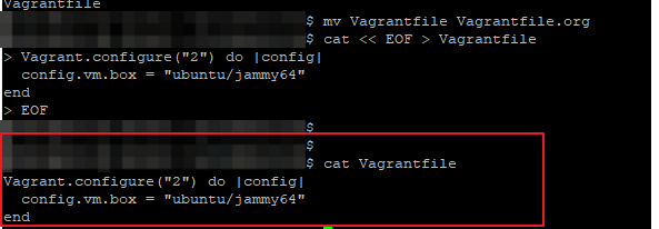modify vagrantfile