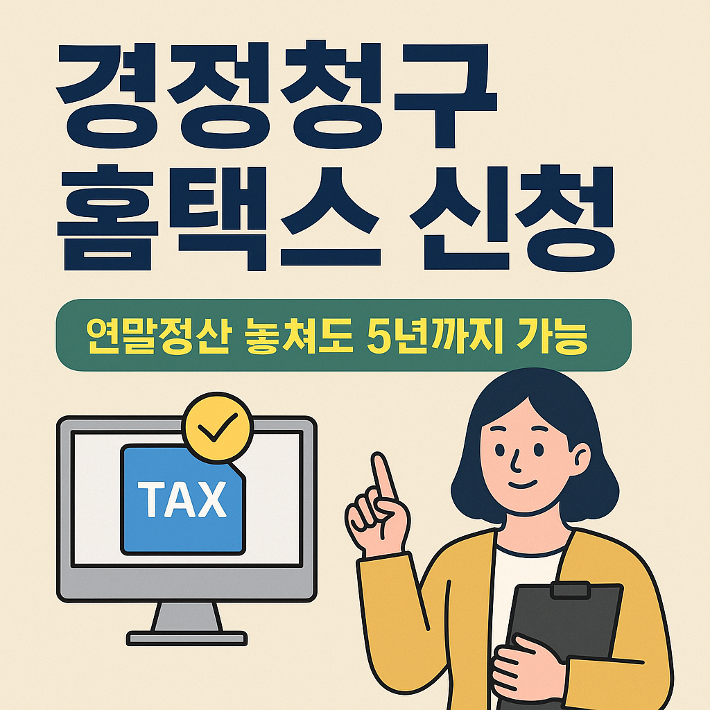 경정청구 연말정산 놓쳤다고 끝? 최대 5년까지 환급받는 법 (홈택스 신청 완전정복)