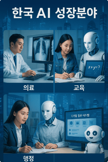 한국이 주목한 AI 3대 성장영역: 의료&middot;교육&middot;행정 혁신 사례