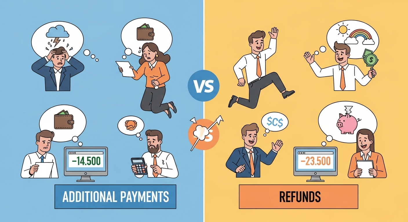 연말정산 결과 추가 납부가 발생하는 주된 원인 분석 이미지