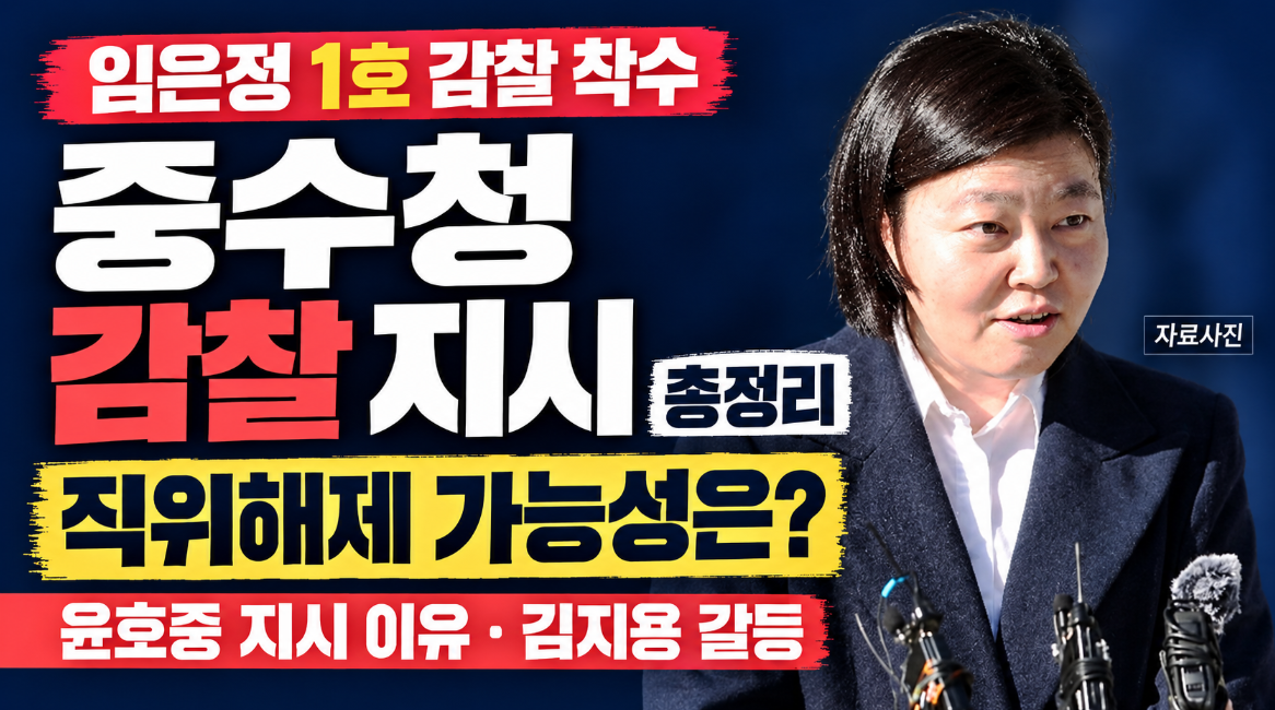 중수청 감찰 지시 총정리｜임은정 1호 감찰 착수·윤호중 지시 이유·김지용 갈등·직위해제 가능성