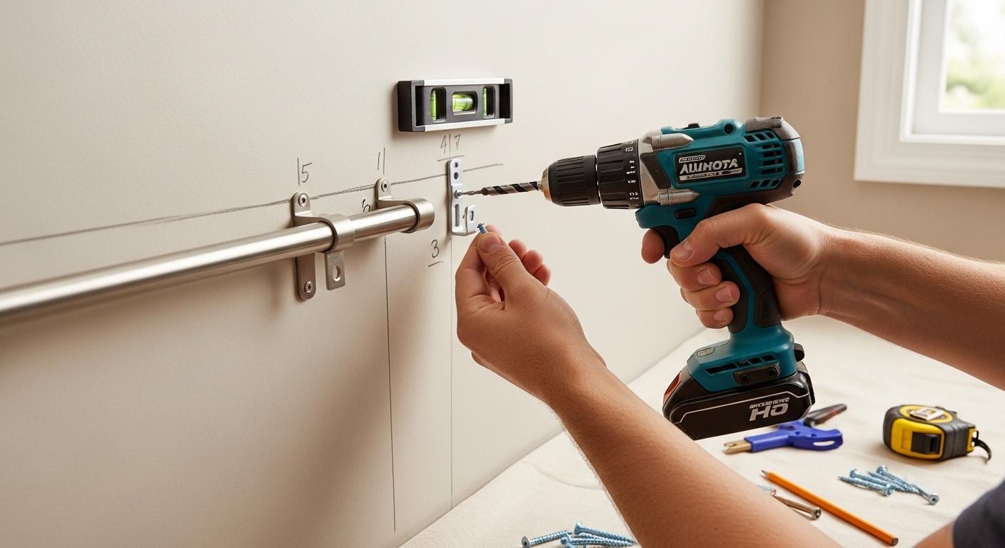 커튼 레일 설치 방법