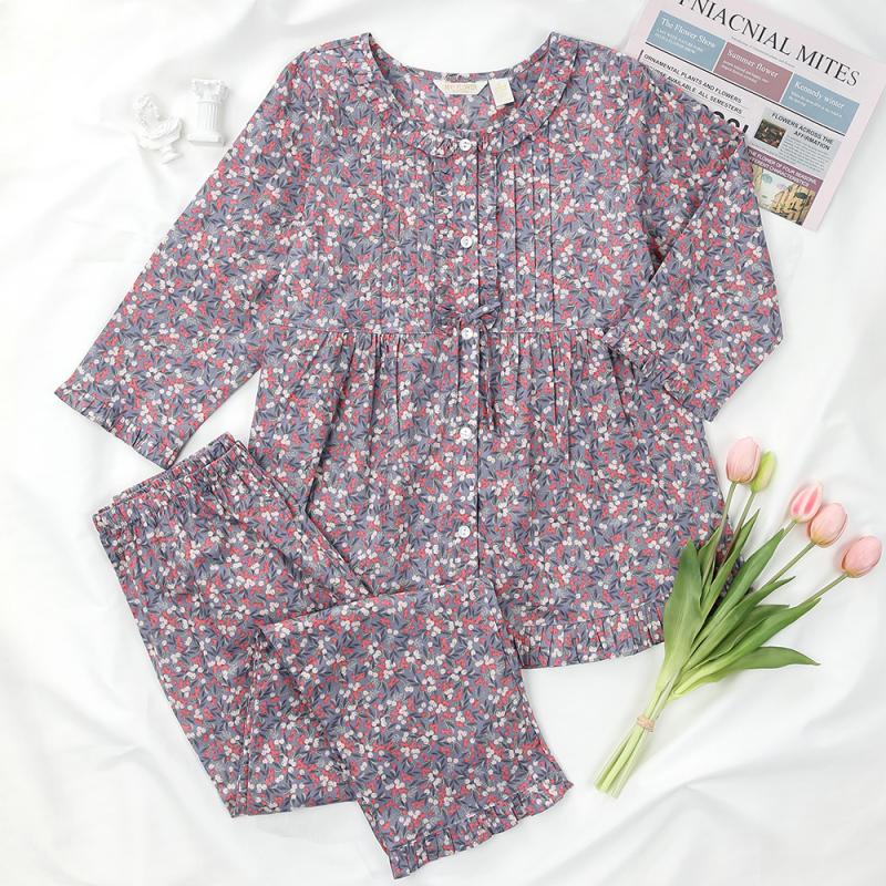 메이플라워 쁘띠베리 순면 여성 7부 잠옷 세트