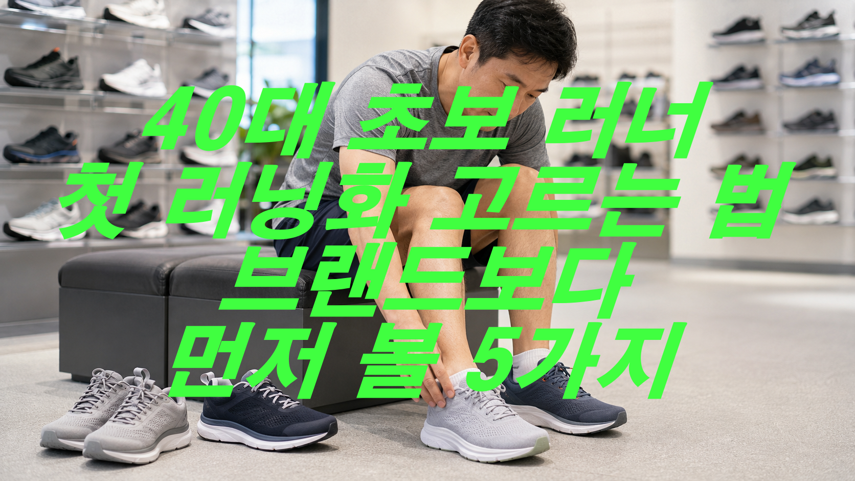 40대 초보 러너 첫 러닝화 고르는 법, 브랜드보다 먼저 볼 5가지
