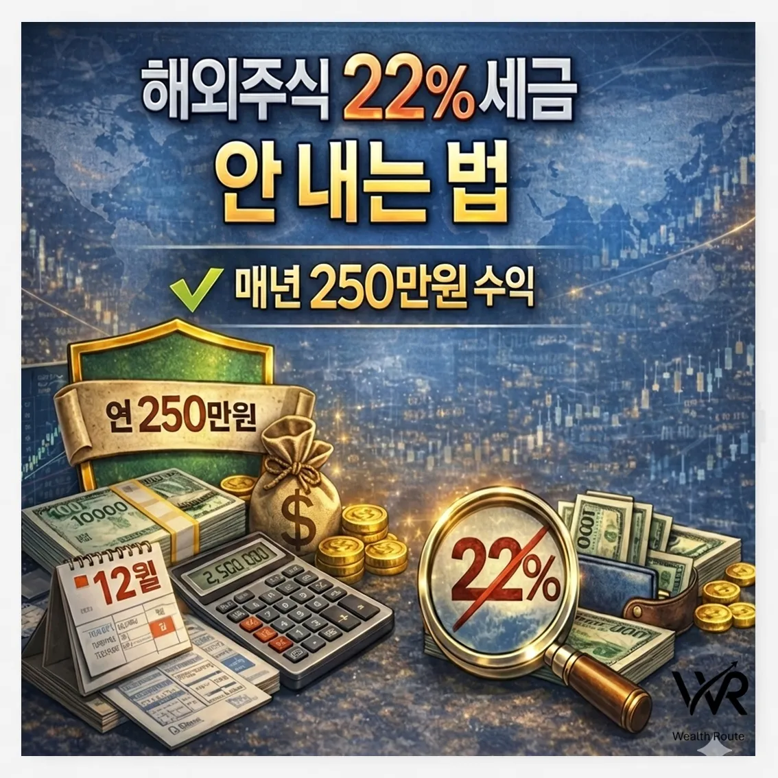 썸네일. 해외주식 22% 세금 안내는 법