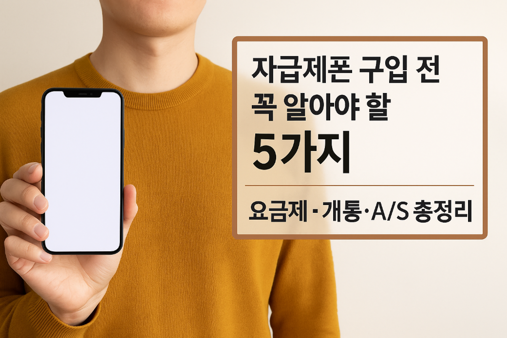 자급제폰 구입 전 꼭 알아야 할 5가지