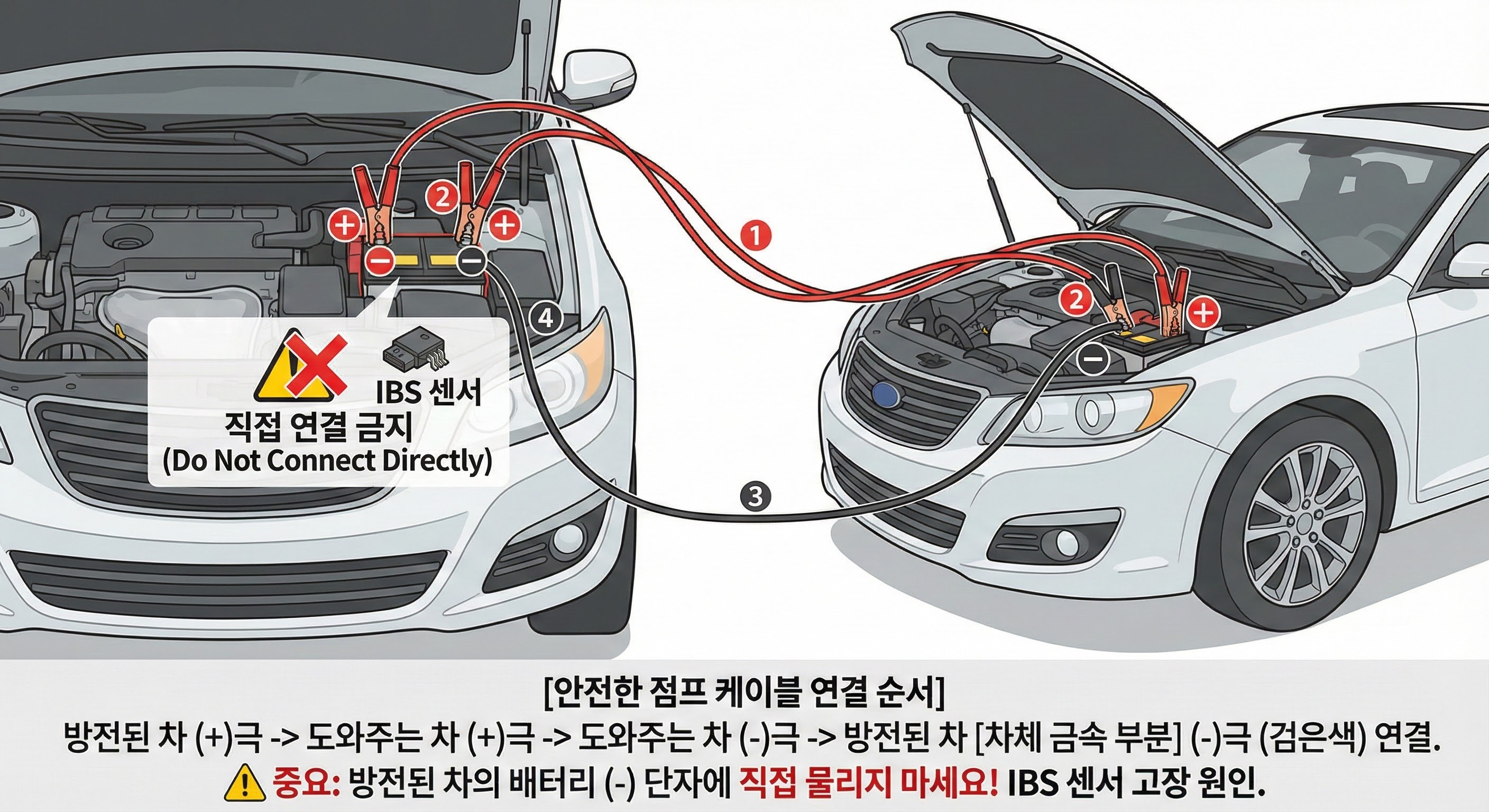 직접 점프 스타트 (주의사항 필독)
