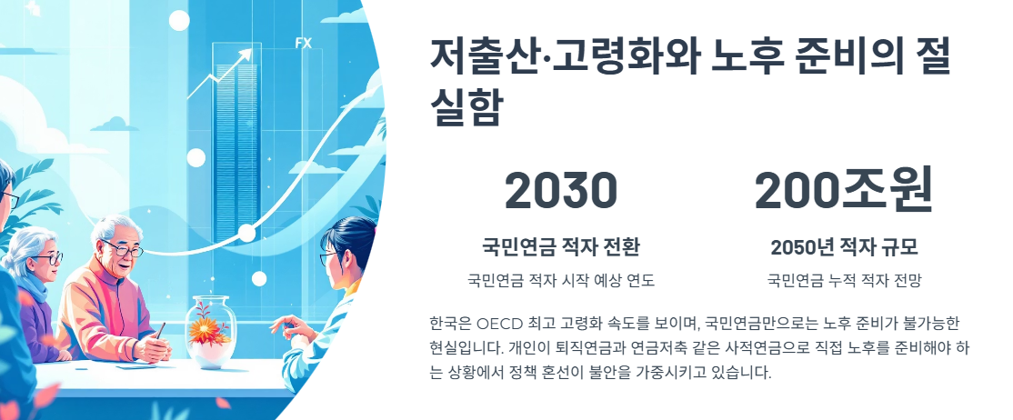 저출산&middot;고령화와 노후 준비의 절실함