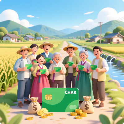 남해군 농어촌 기본소득 착카드 이미지