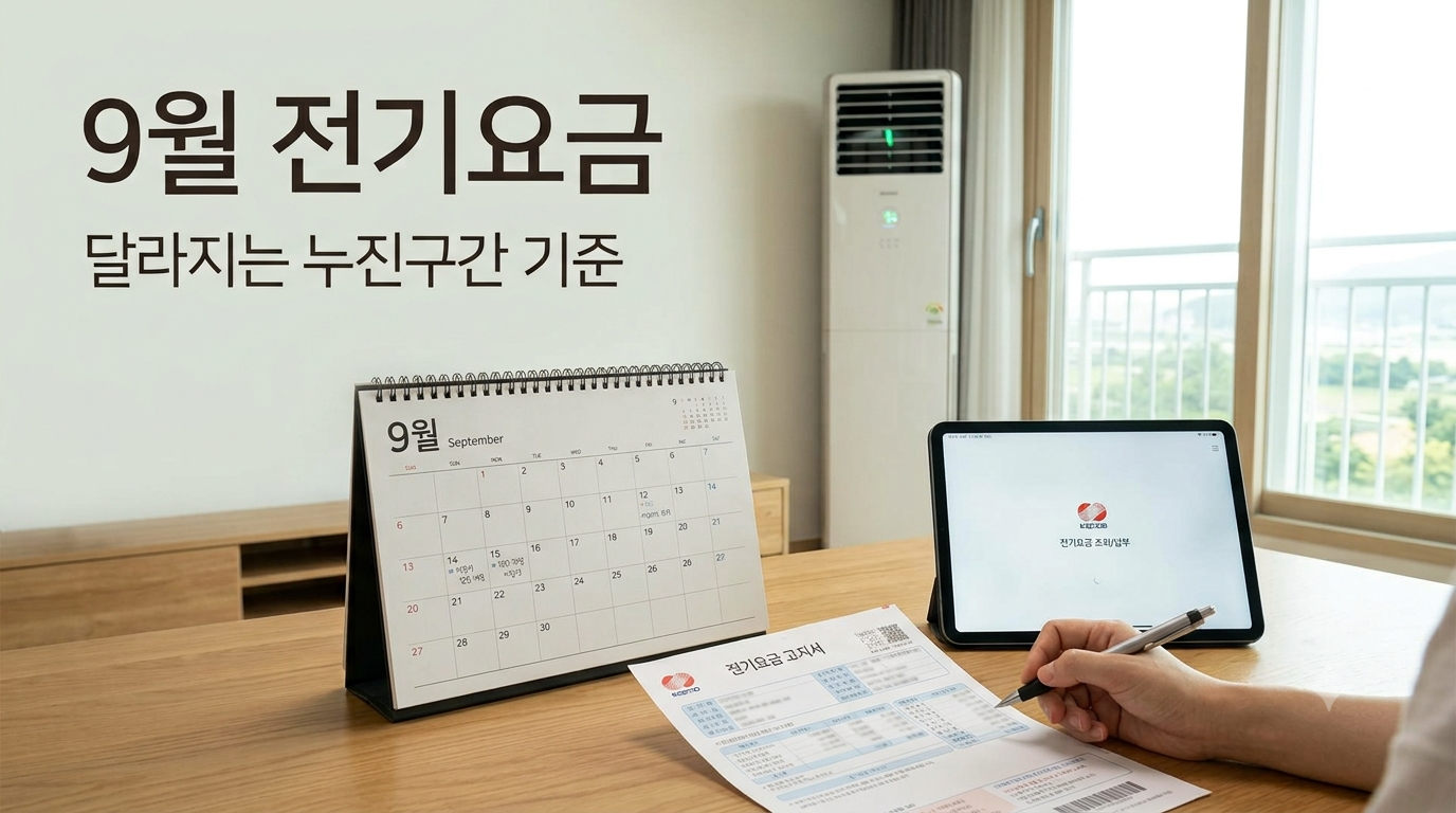 9월 에어컨 사용 시 전기요금 누진구간이 달라지는 이유