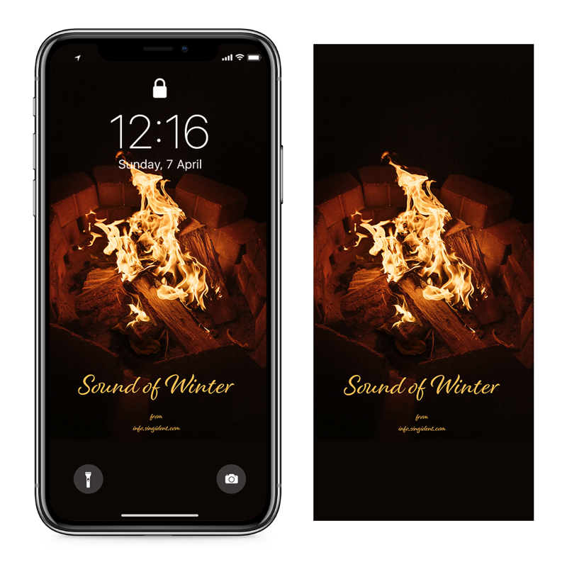 06 활활 타는 장작 C - Sound of Winter 아이폰겨울배경화면