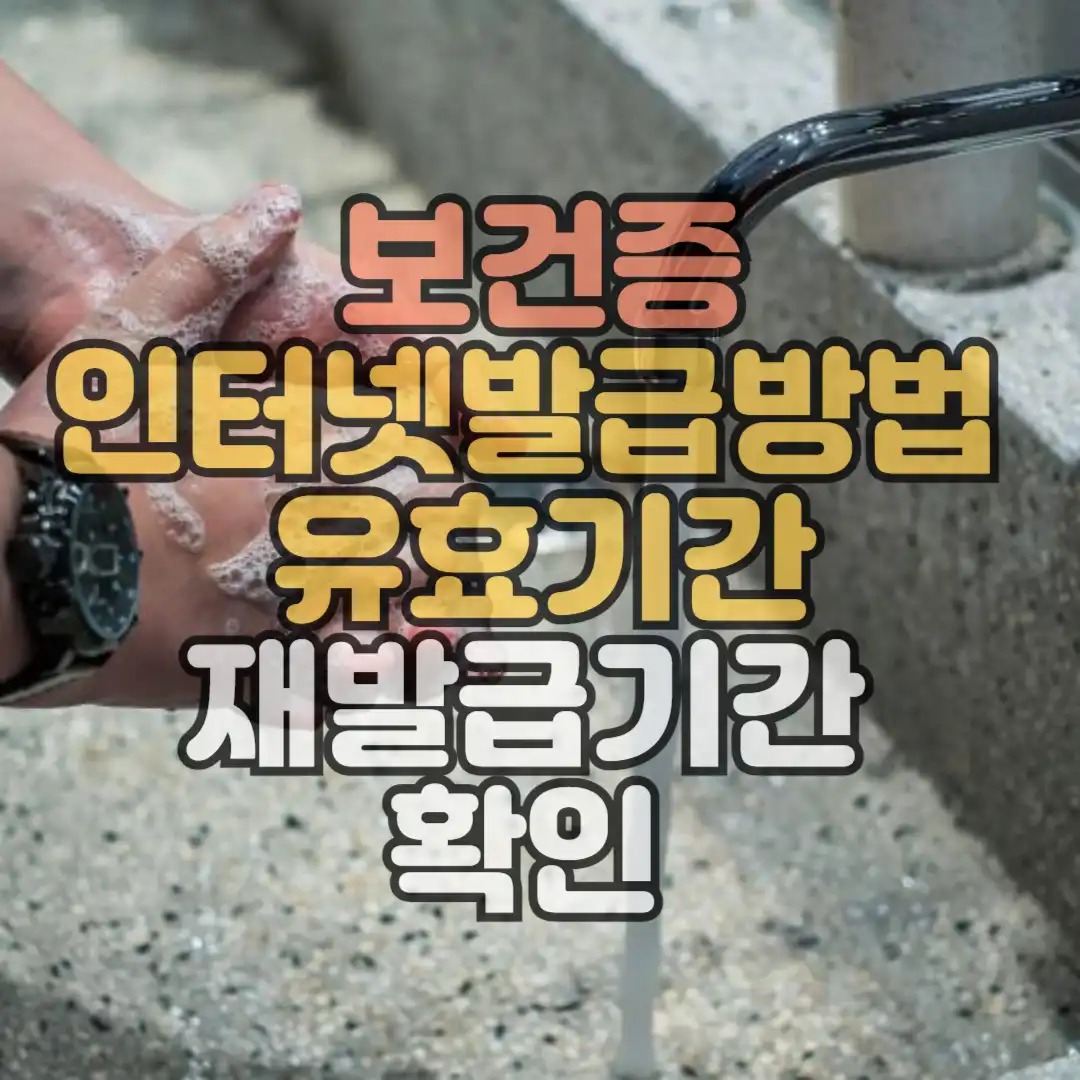 보건증인터넷발급방법