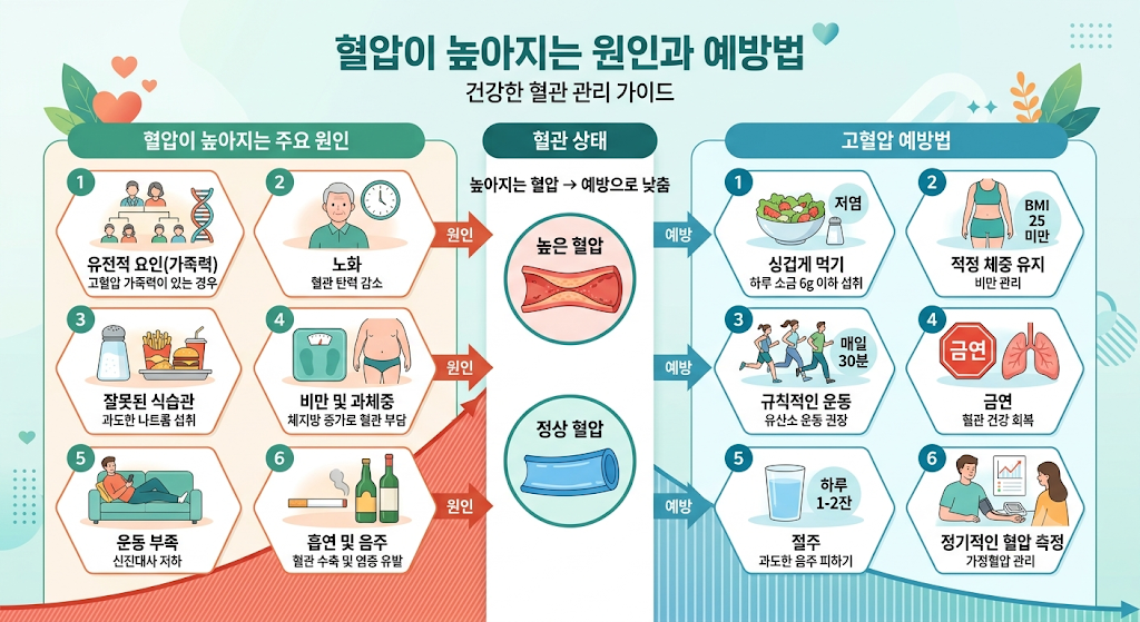 혈압이 높아지는 원인과 그 예방법
