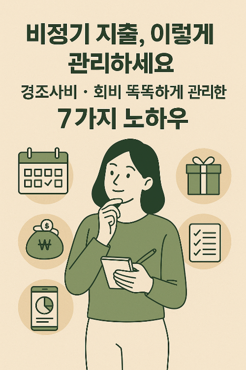 경조사비&middot;회비 이렇게 관리하세요! 비정기 지출 줄이는 7가지 돈 관리 꿀팁