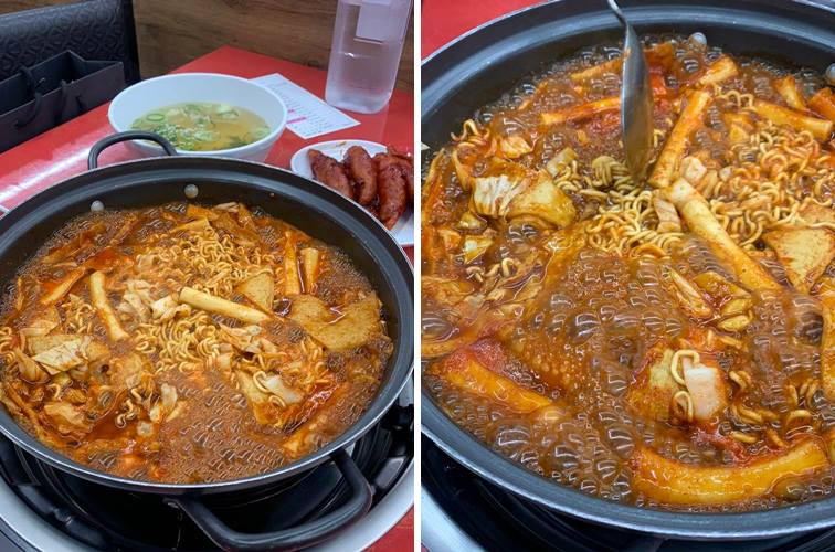 끓고있는 즉석 떡볶이