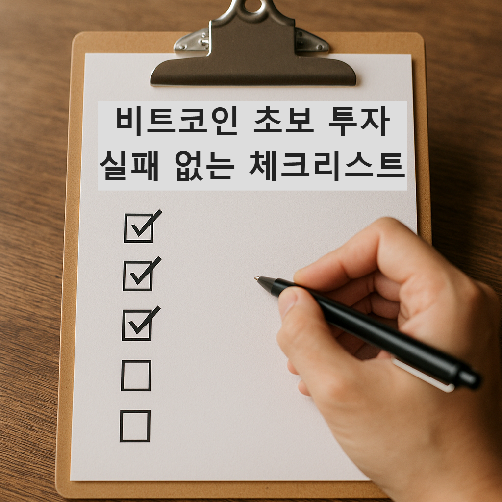 비트코인 초보 투자 실패 없는 체크리스트