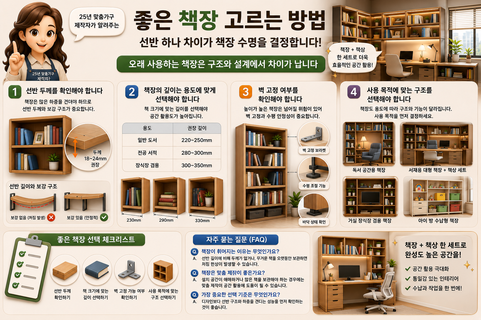 25년 맞춤가구 제작자가 알려주는 좋은 책장 고르는 방법