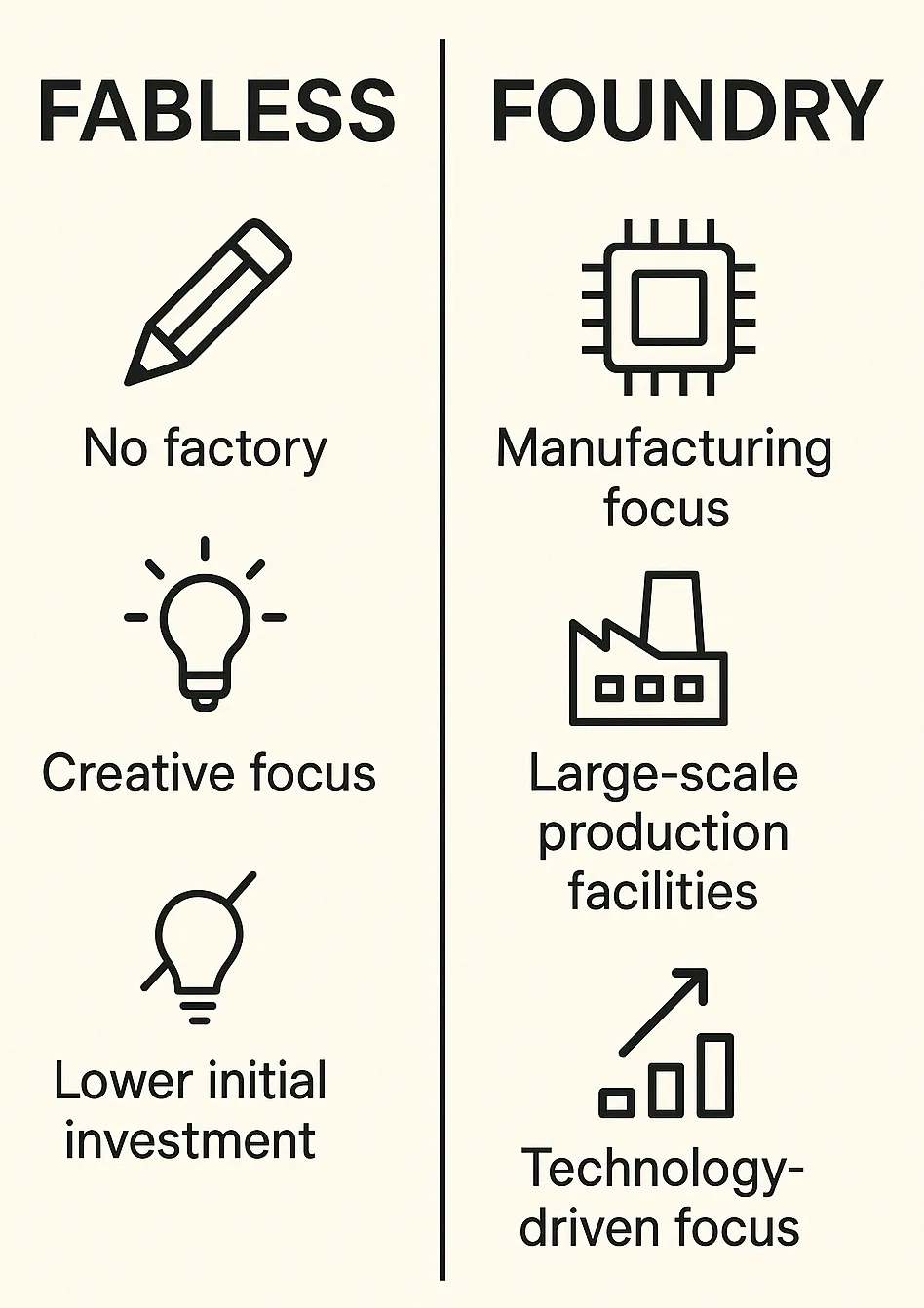 팹리스와 파운드리 차이점