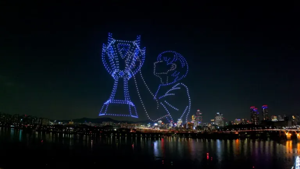 한강 드론쇼 사진