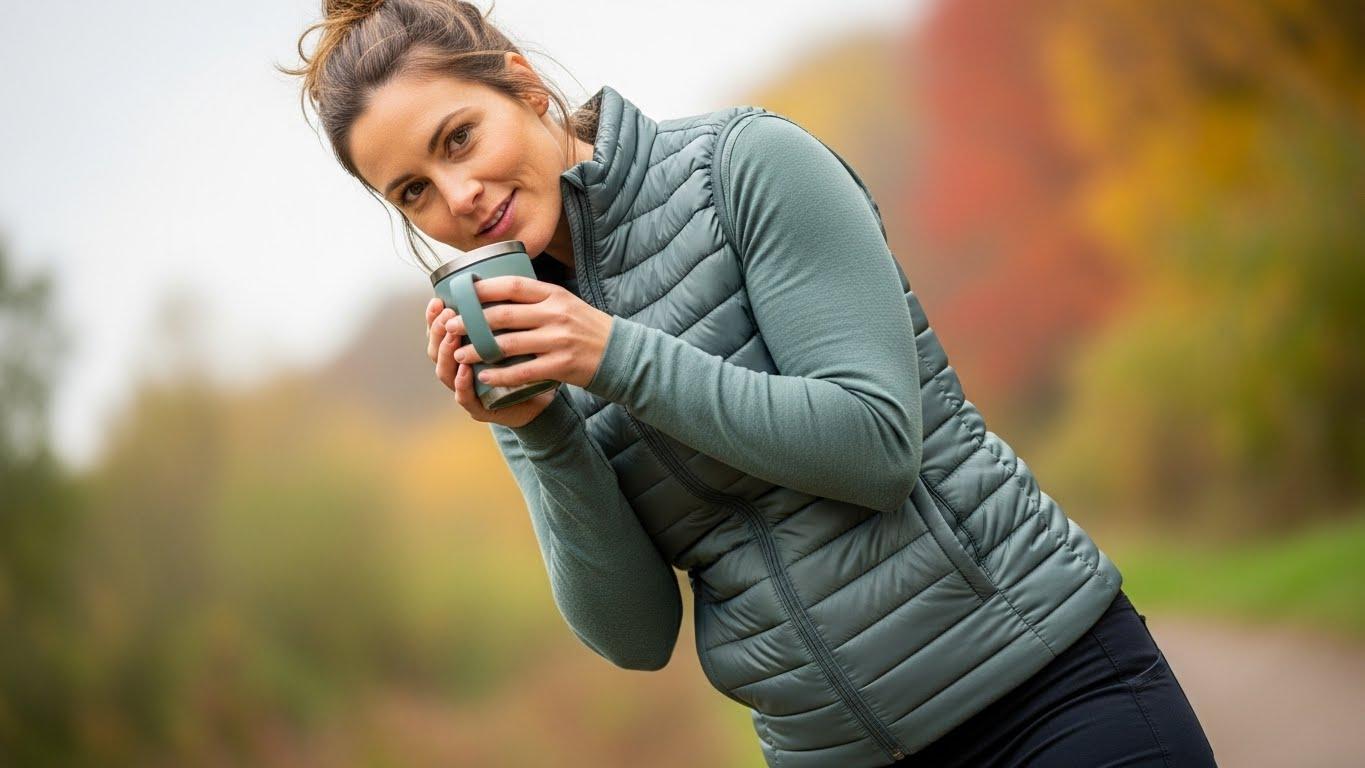 여성 경량패딩조끼