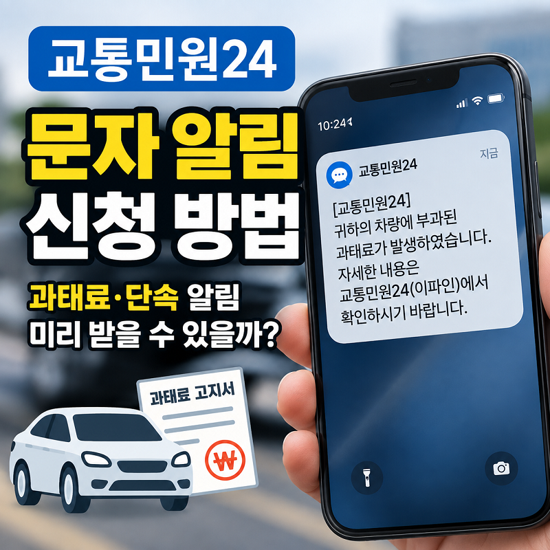 자동차 과태료 단속 문자알림