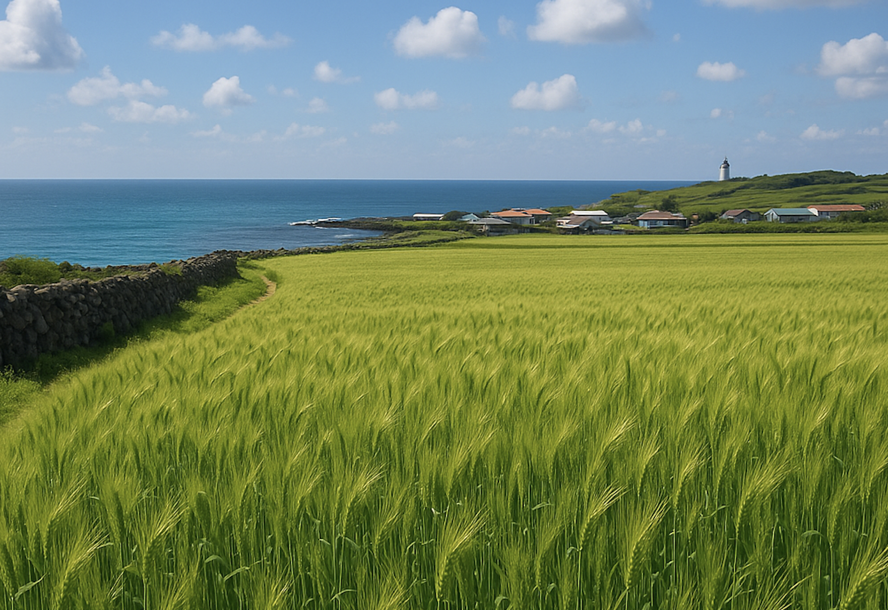 가파도 청보리밭 그림