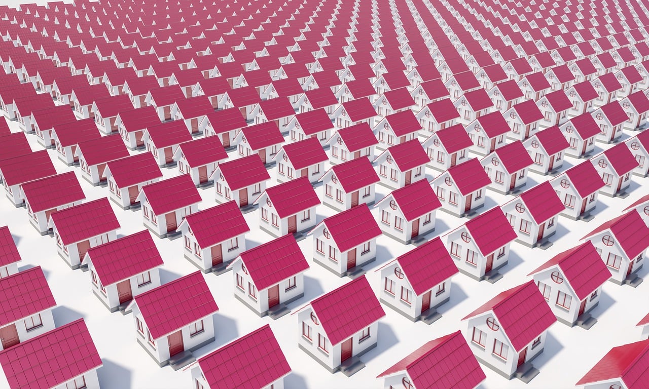 집이 나열되어있는 모습