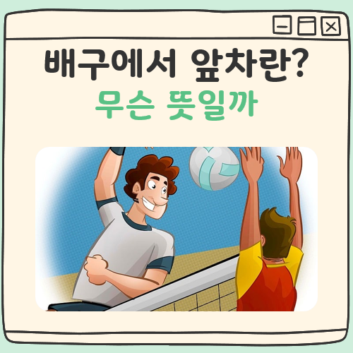배구 앞차 뜻 대표 이미지