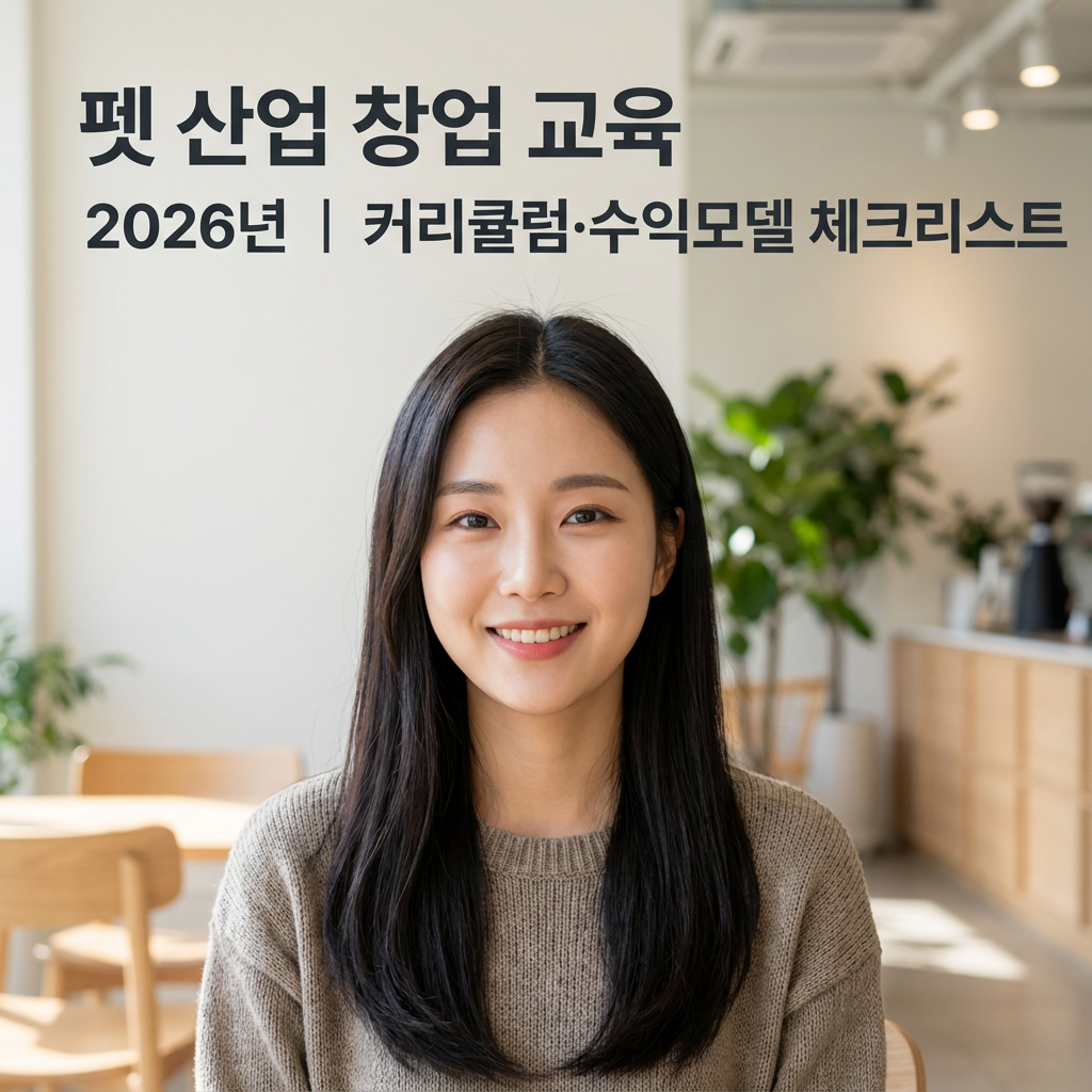 펫 산업 창업 교육 2026년 ｜ 커리큘럼&middot;수익모델 체크리스트