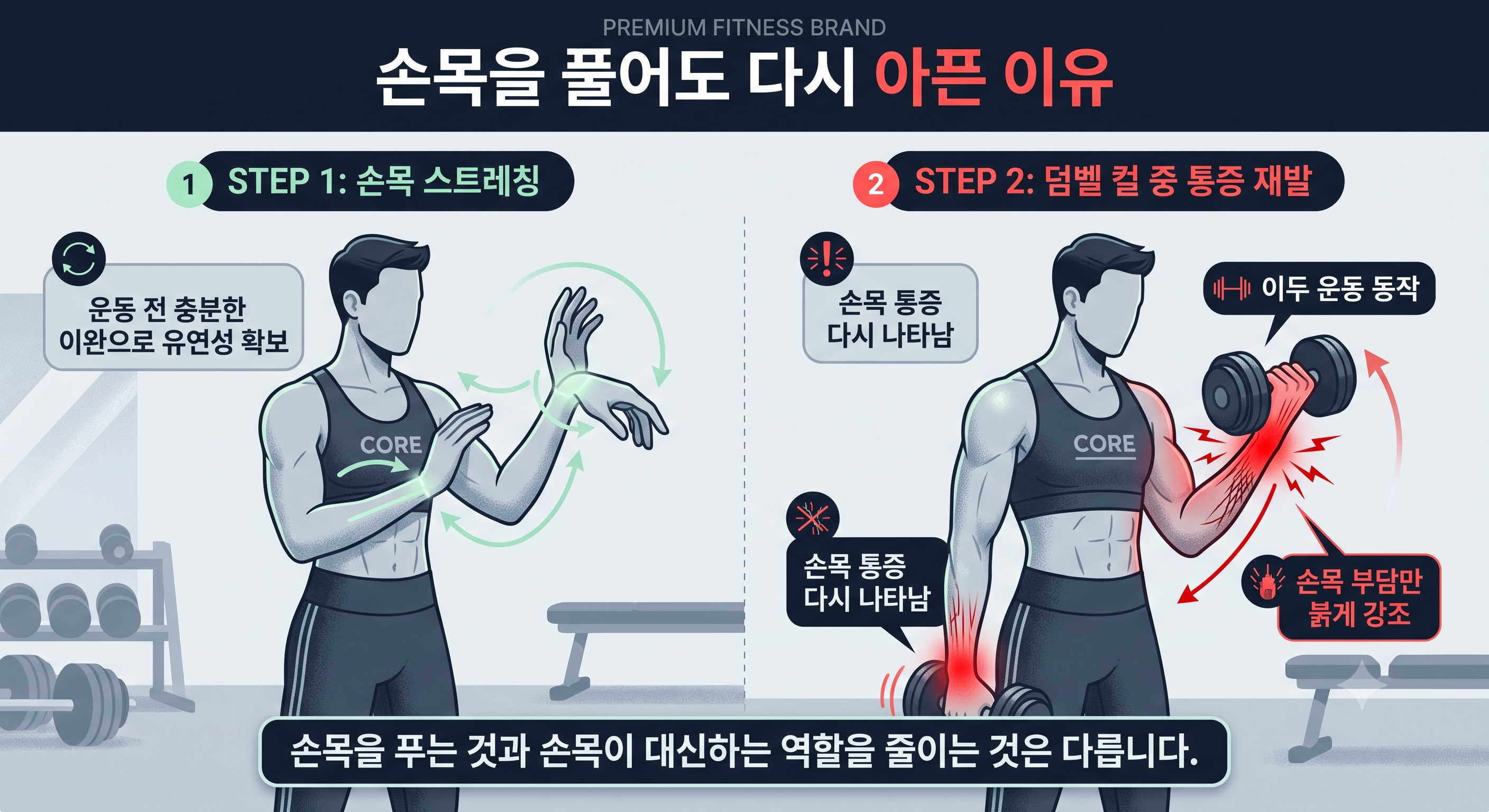 손목을 풀어도 다시 아픈 이유