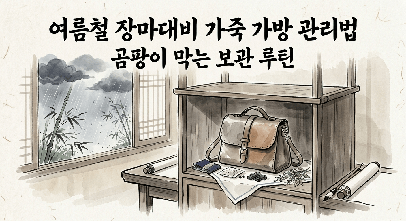 여름철 장마대비 가죽 가방 관리법 곰팡이 막는 보관 루틴