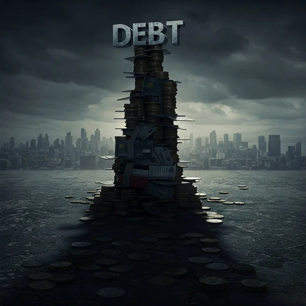 빚이 쌓여가는 모습