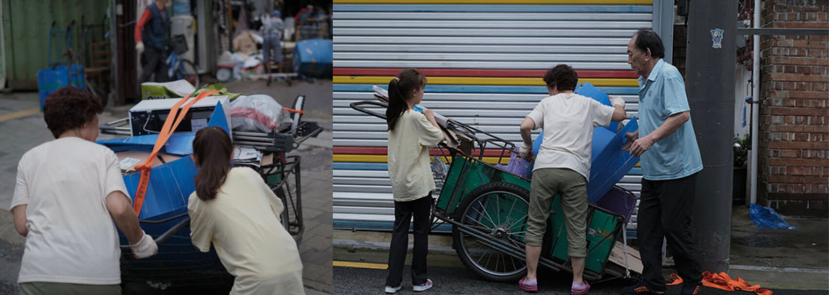 폐지 줍는 할머니, 할아버지, 송희